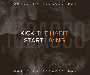 No Tobacco Day Typography Facebook post Image Preview