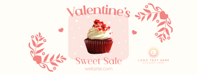 Valentines Cupcake Sale Facebook cover Image Preview