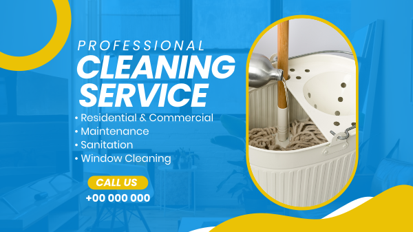 Professional Cleaning Service Facebook Event Cover Design