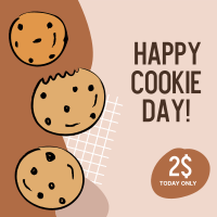 Cute Cookie Day  Instagram Post Design