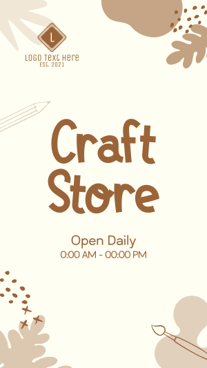 Craft Store Timings Instagram story