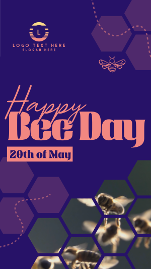 Happy Bee Day Facebook story Image Preview