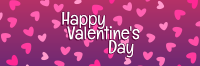 Pink Valentine Confetti Twitter Header Image Preview