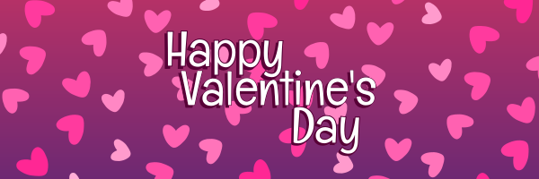 Pink Valentine Confetti Twitter Header Design Image Preview