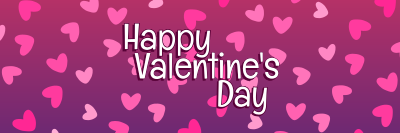 Pink Valentine Confetti Twitter Header Image Preview