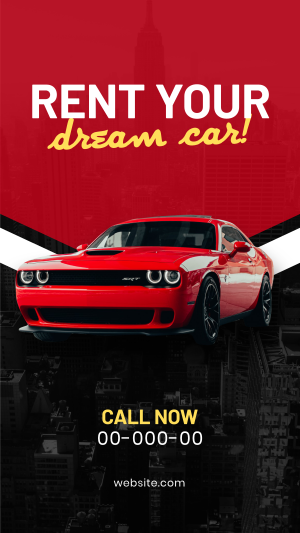 Dream Car Rental Facebook story Image Preview
