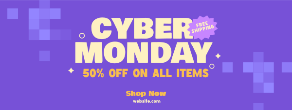 Cyber Monday Offers Facebook Cover Design Image Preview