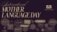Modern Nostalgia International Mother Language Day Facebook Event Cover Design