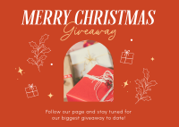 Holly Christmas Giveaway Postcard Image Preview