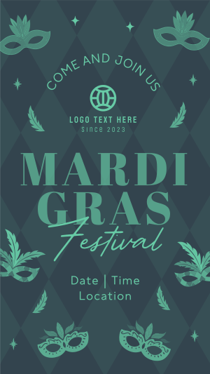 Mardi Gras Festival Instagram story Image Preview