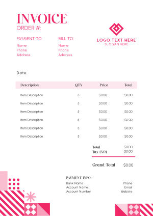 Creative Professional Abstract Invoice Image Preview