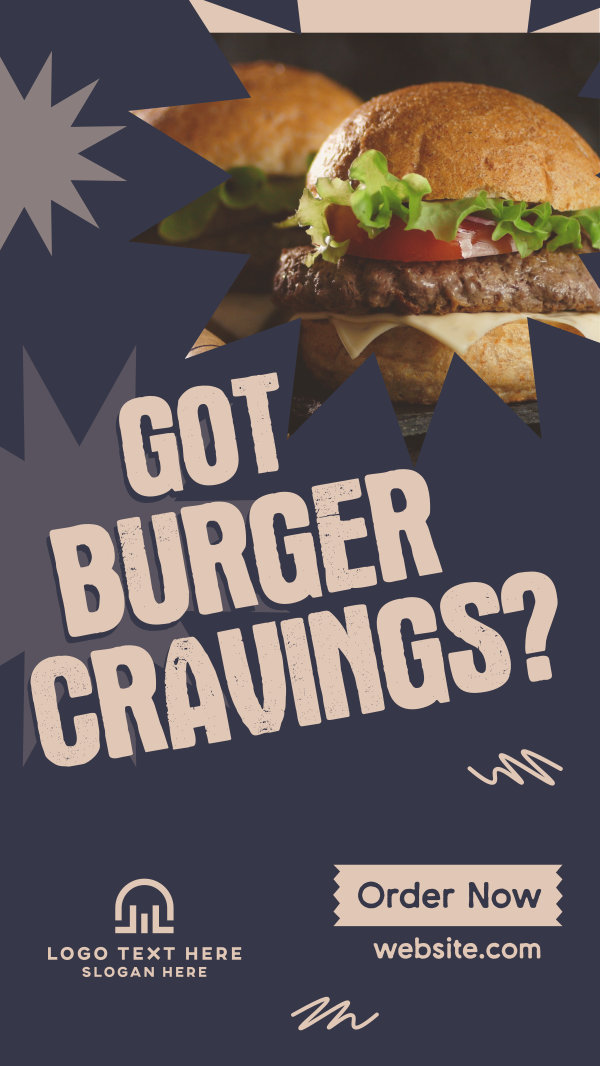 Burger Cravings Instagram Story Design