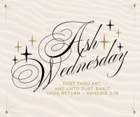 Simple Elegant Ash Wednesday Facebook post Image Preview