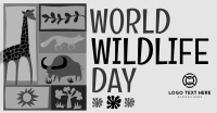 Paper Cutout World Wildlife Day Facebook Ad Design