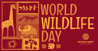 Paper Cutout World Wildlife Day Facebook ad Image Preview