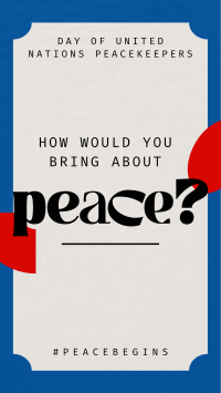 Contemporary United Nations Peacekeepers Facebook Story Design