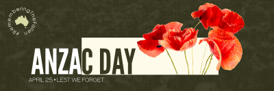 Anzac Halftone Twitter header (cover) Image Preview