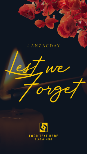 Red Poppies Anzac Day Facebook story Image Preview