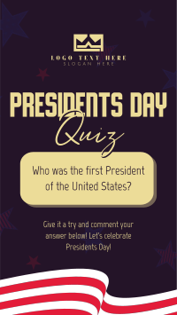 Presidents Day Pop Quiz Instagram Story Design