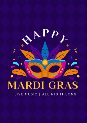 Mardi Gras Party Flyer Image Preview