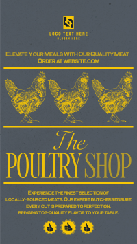 Modern Nostalgia Poultry Shop Facebook Story Design