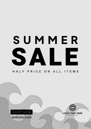 Summer Waves Sale Poster Image Preview
