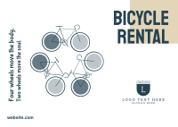 Bicycle Rental Postcard Design