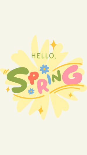 Playful Hello Spring Facebook story Image Preview