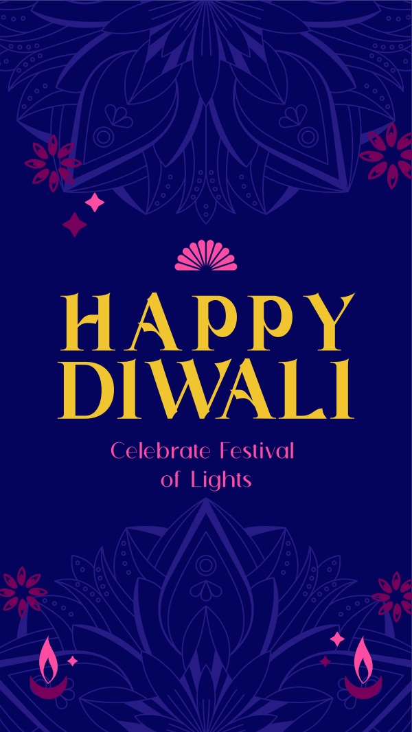 Happy Diwali Greeting Facebook Story Design