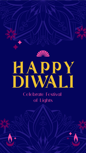 Happy Diwali Greeting Facebook story Image Preview