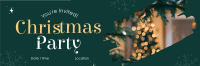Snowy Christmas Party Twitter Header Design