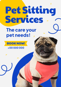 Puppy Sitting Service Poster Design