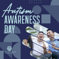 Autism Awareness Shapes Instagram post Image Preview