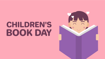 Kid Reading Book Facebook event cover Image Preview