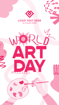 Quirky World Art Day Instagram Story Design