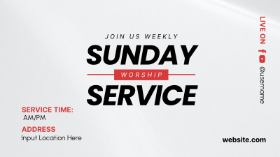 Sunday Worship Service Facebook event cover Image Preview