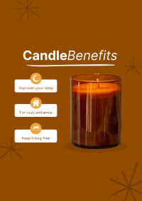 Candle Benefits Poster Design