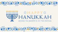 Floral Hanukkah Facebook Event Cover Image Preview