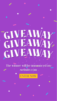 Confetti Giveaway Announcement Instagram Reel Design