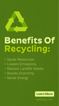 Recycling Benefits Instagram Reel Design
