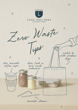 Zero Waste Tips Poster Image Preview