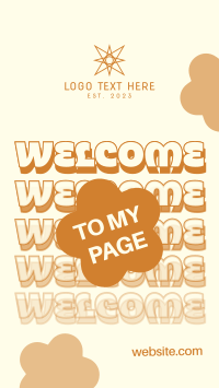 Quirky Welcome to My Page Facebook Story Design