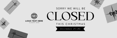 Christmas Closed Holiday Twitter header (cover) Image Preview