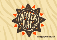 African Sun Postcard Design