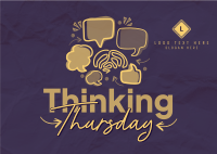 Simple Quirky Thinking Thursday Postcard Image Preview