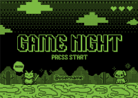 Retro 8-Bit Game Night Postcard Preview