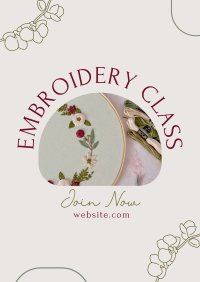 Embroidery Class Flyer Design