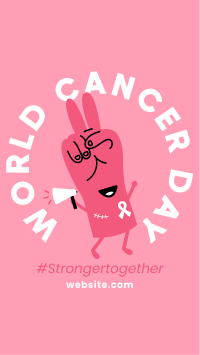 Cancer Peace Sign Facebook Story Design