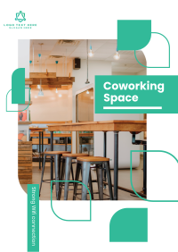 Coworking Curve and Point Flyer Design