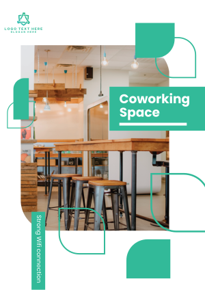 Coworking Curve and Point Flyer Image Preview